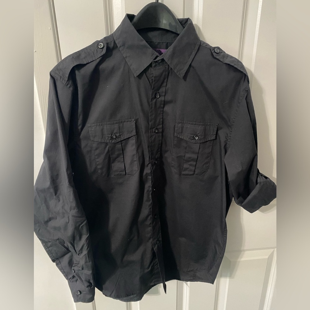 Bruno NY Men’s Classic Black Long Sleeve Shirt